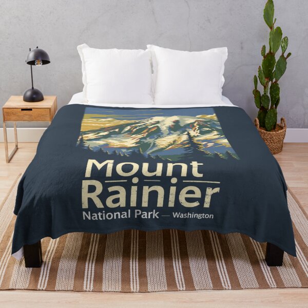 Item preview, A Vintage Travel Art of the Mount Rainier National Park - Washington - US  designed and sold by GoodOldVintage.