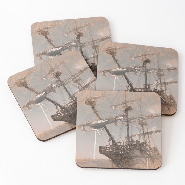 Item preview, Spanish Galleon Sketch in the style of Leonardo Da Vinci designed and sold by Violaman.