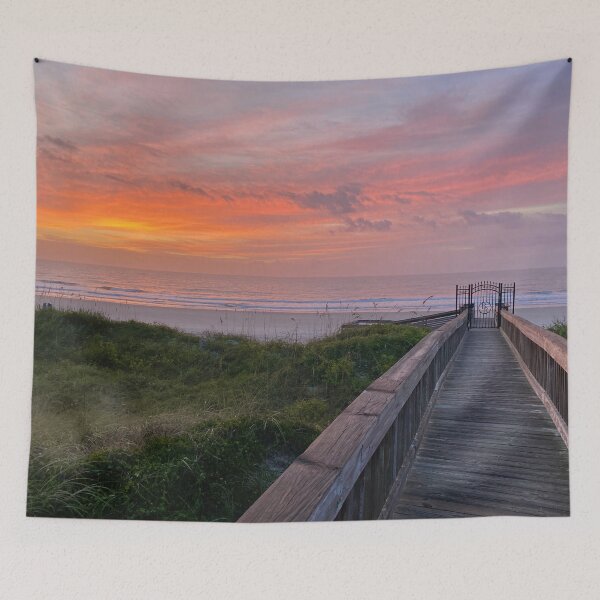 Item preview, Litchfield Beach walkway dunes at sunrise designed and sold by maryhershey.