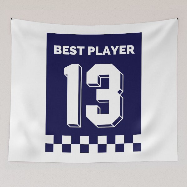 Item preview, Unisex Sports Apparel - 'Best Player 13' Blue Colour custom Design designed and sold by Designer-Haven.