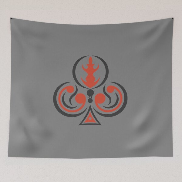 Item preview, clubs symbol, tribal art, playing cards designed and sold by Numbers-Art.
