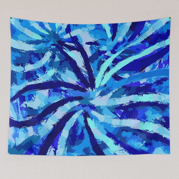 Item preview, Wiggles of Blue Tie Dye Design designed and sold by Artbyminga.