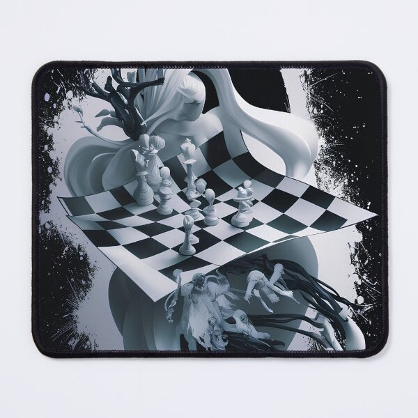 Item preview, The Cool Elegant, Detailed Chessboard with its Figures, Adorned with Striking Black-and-white Markings Sticker designed and sold by DIUMERI.