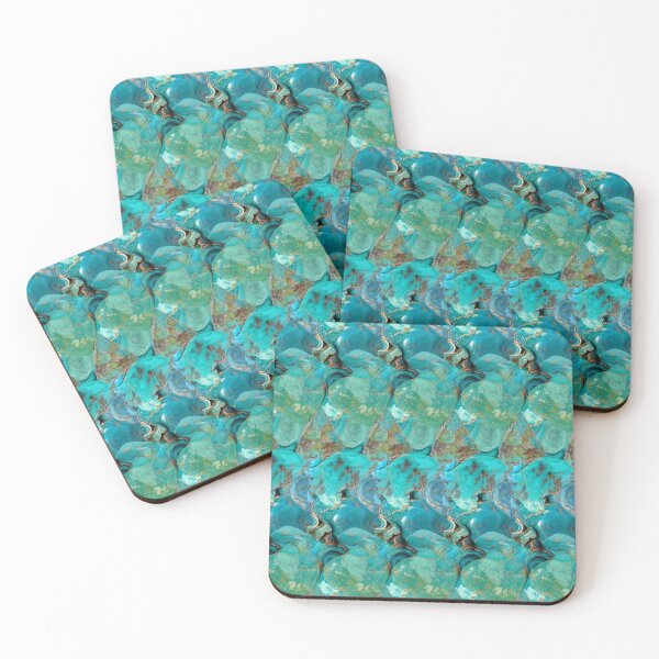 Item preview, 'Serenity' Turquoise Sagittarius Crystal Birthstone Seamless Pattern designed and sold by Venus-in-Virgo.