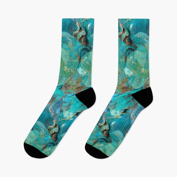 Item preview, 'Serenity' Turquoise Sagittarius Crystal Birthstone Seamless Pattern designed and sold by Venus-in-Virgo.