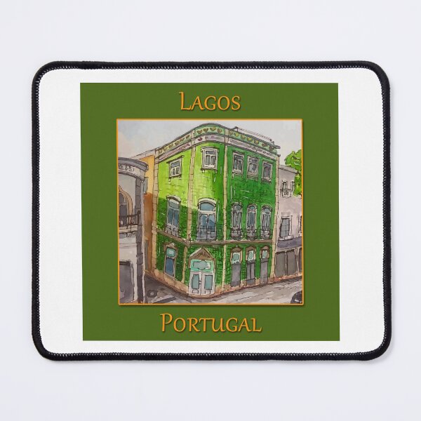 Item preview, Cute green tiled building in Lagos Portugal designed and sold by welshdesigns.