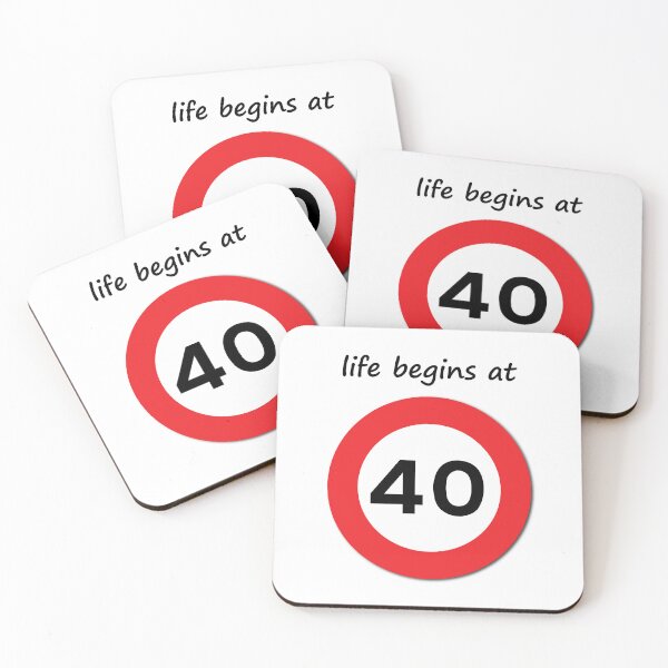 Item preview, Life begins at 40 designed and sold by wearequotes.