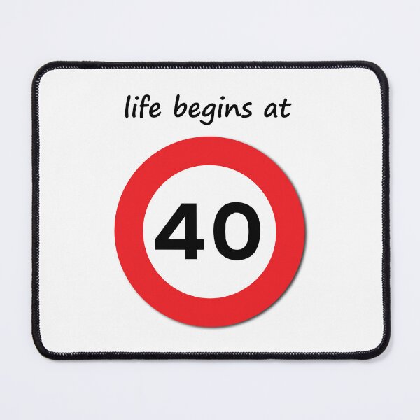 Item preview, Life begins at 40 designed and sold by wearequotes.