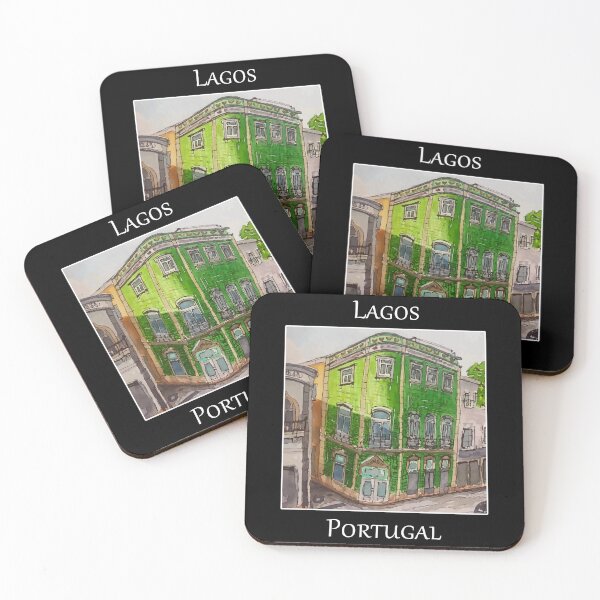 Item preview, Cute green tiled building in Lagos Portugal designed and sold by welshdesigns.