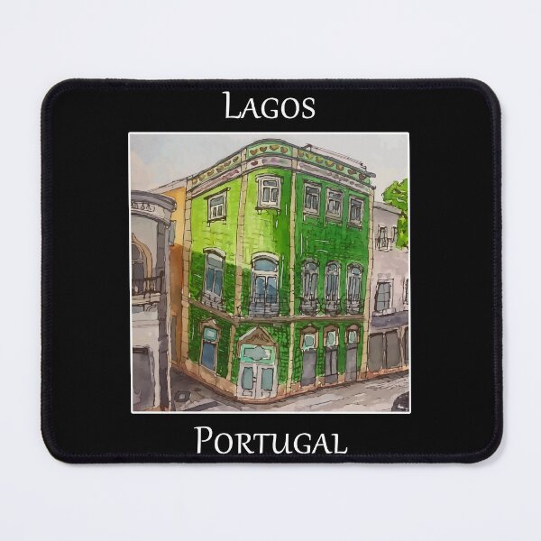 Item preview, Cute green tiled building in Lagos Portugal designed and sold by welshdesigns.