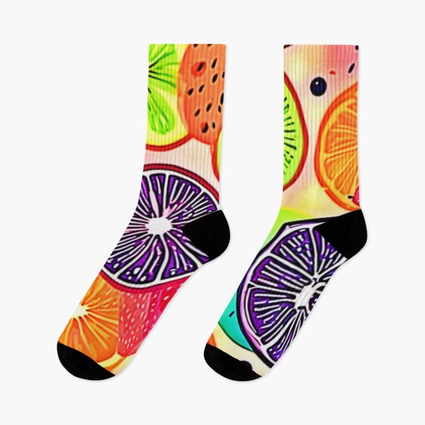 Item preview, Rainbow Citrus: Juicy Pattern designed and sold by Health And Fitness Posts e-Store.