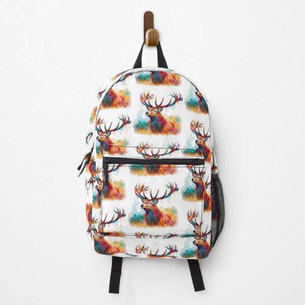 Item preview, Scottish Highland Stag Colorful Watercolor designed and sold by MaedK.