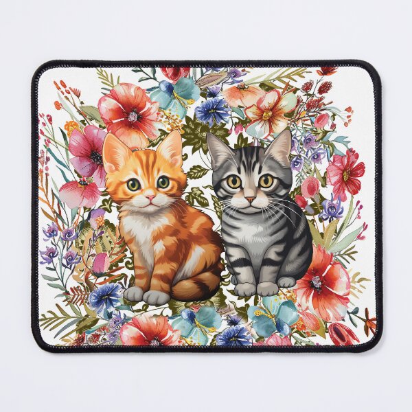 Item preview, kittens Floral Design designed and sold by JNgraphictopia.