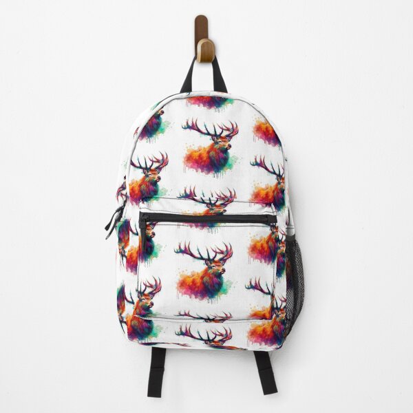 Item preview, Scottish Highland Stag Colorful Watercolor designed and sold by MaedK.