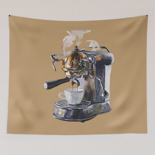 Item preview, Vintage Espresso Machine Watercolor Art designed and sold by PrintableByZaah.