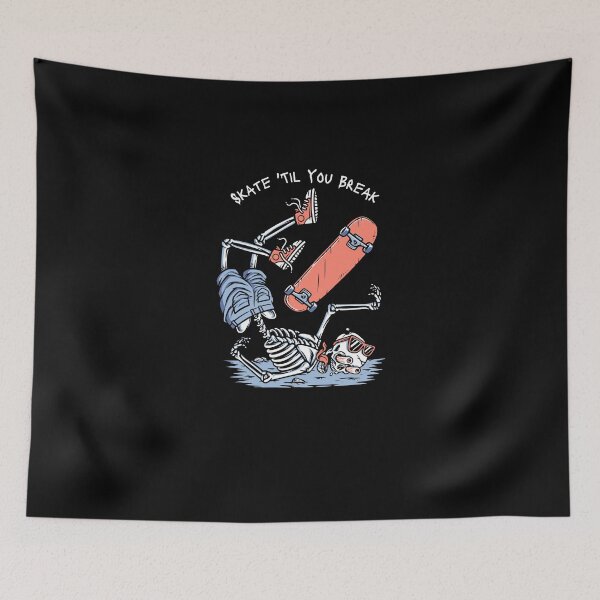 Item preview, Skate Til You Break - Vintage Skeleton Skateboarder designed and sold by ArTo-Wear.