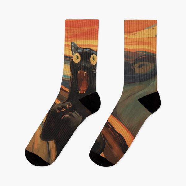 Item preview, Screaming black cat designed and sold by Nowshin Tasnim.