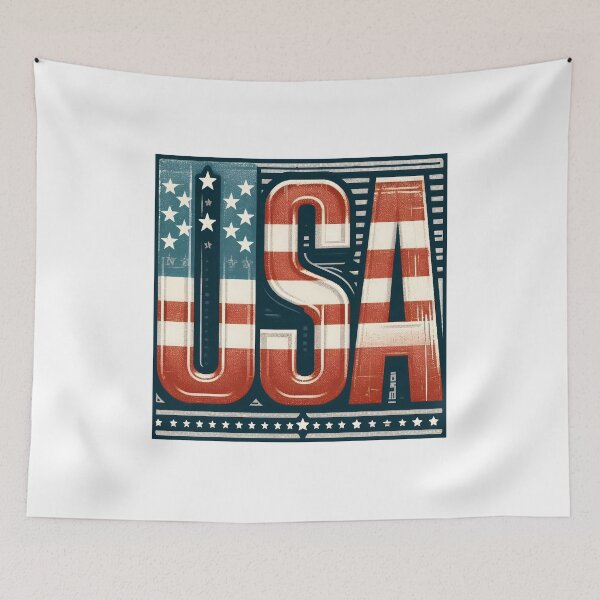 Item preview, USA - Vintage, Retro Logo designed and sold by Freewebnuaiart.