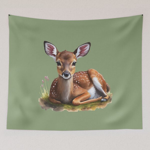Item preview, Deer Kind Hearted nature illustration  designed and sold by tortuna.