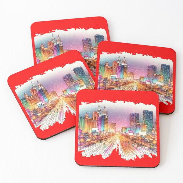 Item preview, Las Vegas Stunning Night Skyline Sketch,   designed and sold by PaintMeWorld.