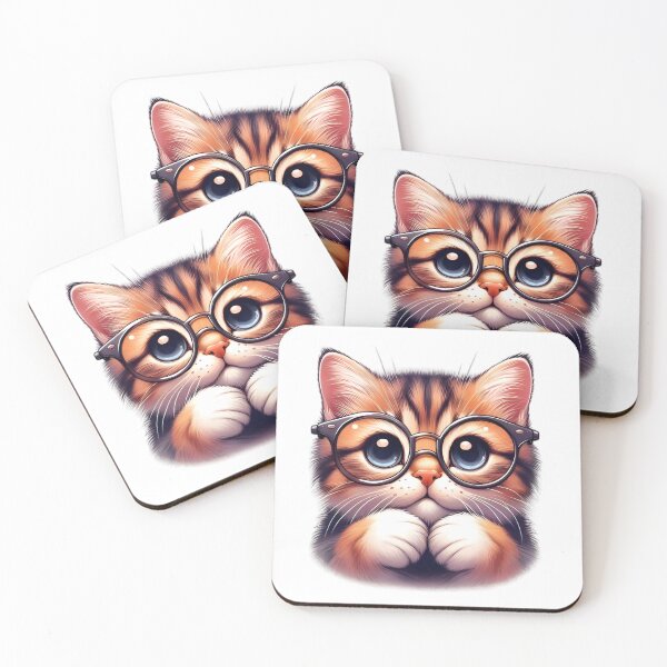 Item preview, Cat with glasses HQ designed and sold by mr-artt.