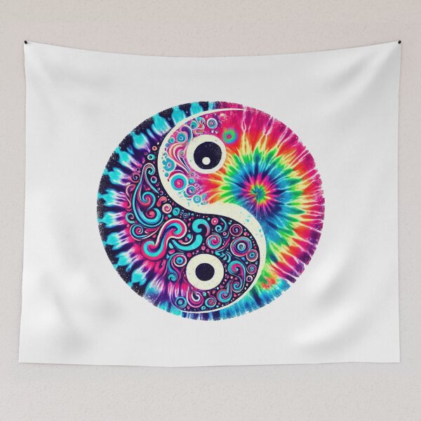 Item preview, Full of Colors Yie-Dye Yin Yang Circle designed and sold by Blink Art Studio.