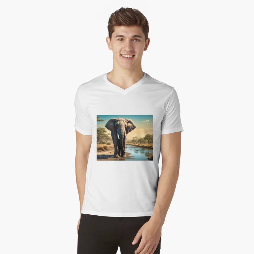 Item preview, V-Neck T-Shirt designed and sold by Takutakina.