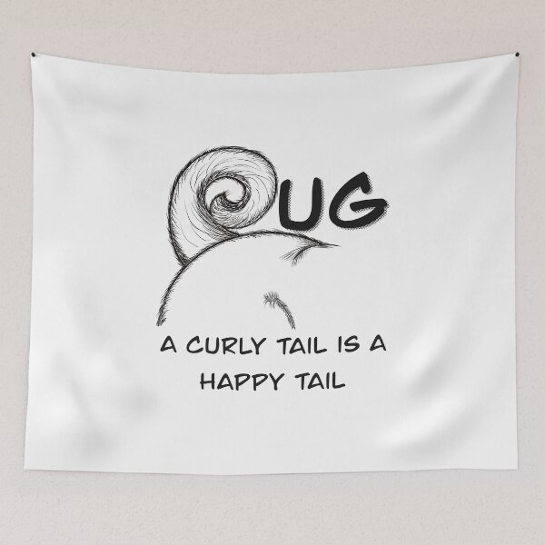 Item preview, Pug Tails designed and sold by Quincy Follweiler.