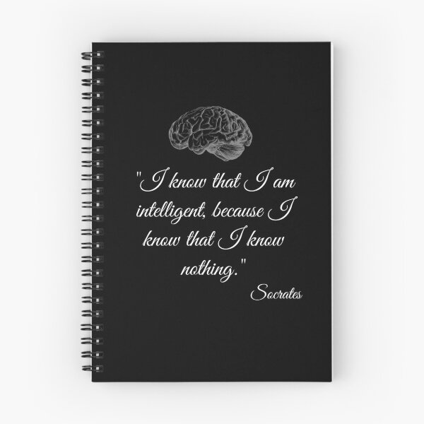Item preview, Socrates quote "I know that I am intelligent, because I know that I know nothing." designed and sold by PhotoDesignNZ.
