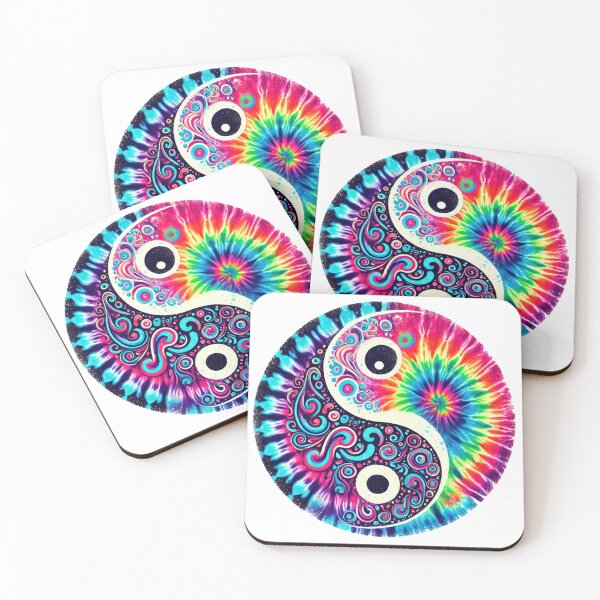 Item preview, Full of Colors Yie-Dye Yin Yang Circle designed and sold by Blink Art Studio.