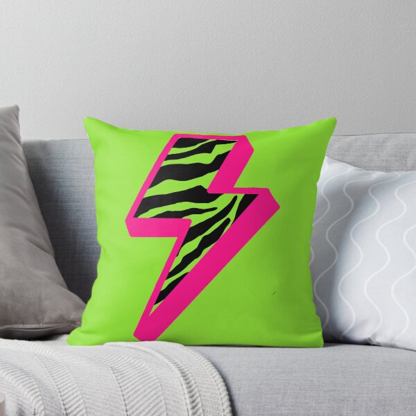 Item preview, Zebra Print and Hot Pink 3d Lightning Bolt designed and sold by Invisible-Cult.