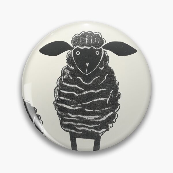 Item preview, Cute Northumberland Black and White Sheep designed and sold by Monochrome-Dog.