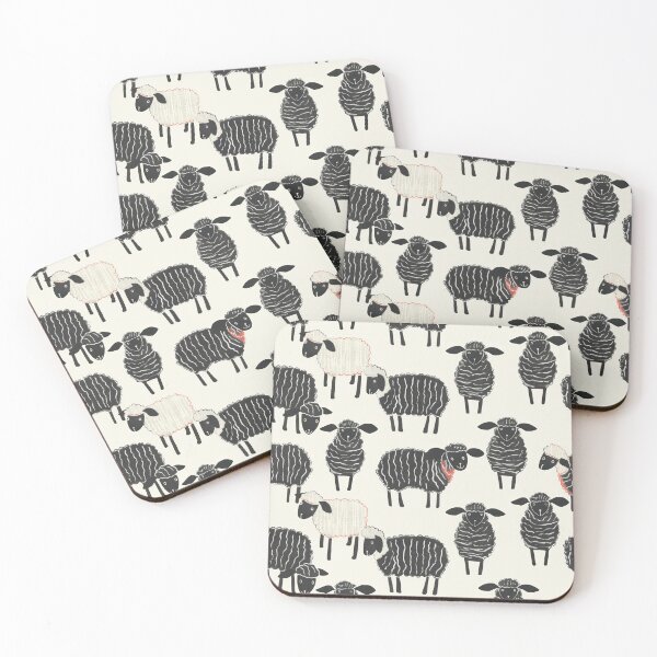 Item preview, Cute Northumberland Black and White Sheep designed and sold by Monochrome-Dog.