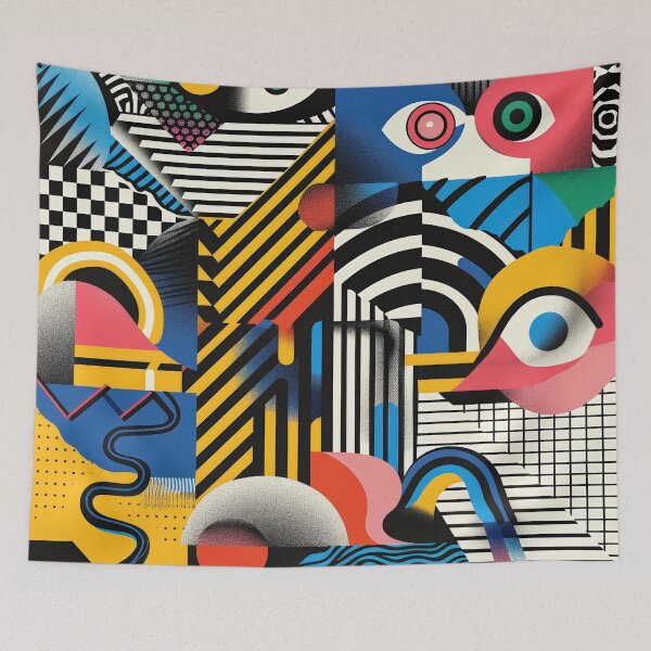 Item preview, Abstract Geometric Art With Eyes designed and sold by brandway.