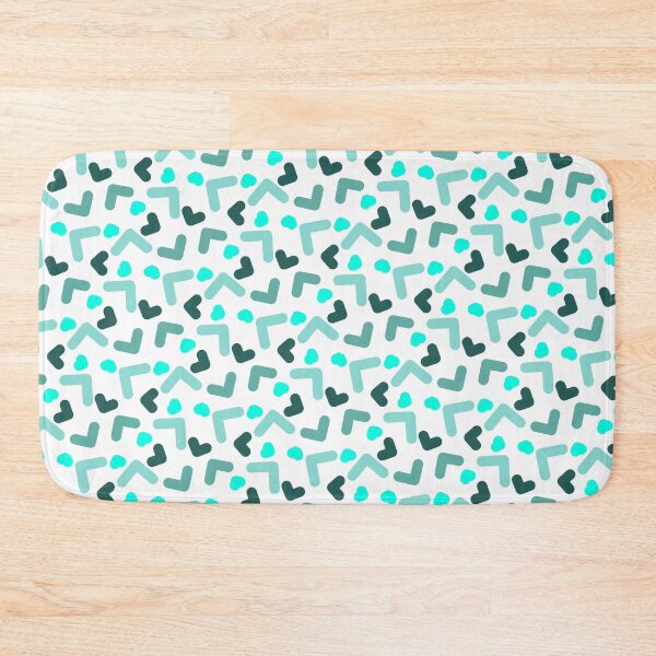 Item preview, Love Hearts Colorful Teal Variant Memphis Pattern  designed and sold by EvergreenMotifs.