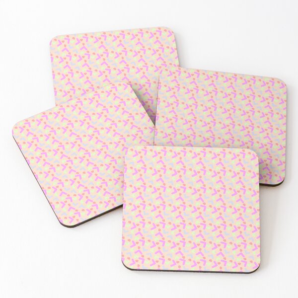 Item preview, Love Hearts Colorful Pastel Memphis Pattern Pink designed and sold by EvergreenMotifs.