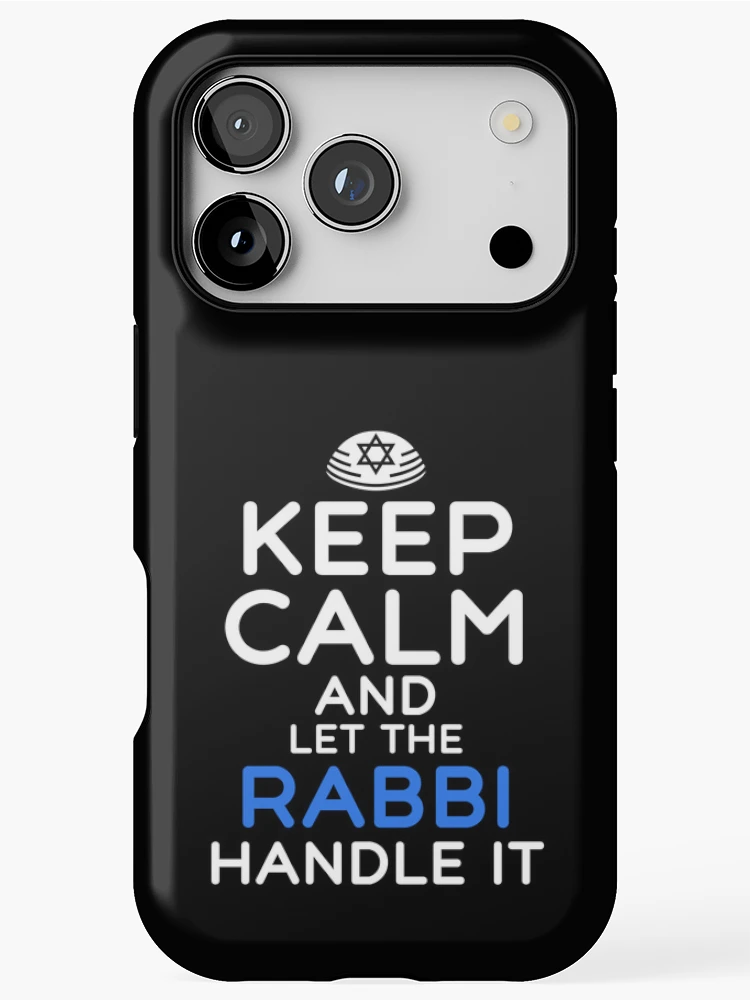 Thumbnail 1 of 4, iPhone Case, Keep Calm And Let The Rabbi Handle It designed and sold by SharpThreadZ.