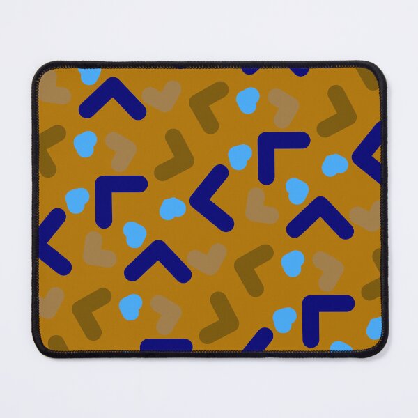 Item preview, Love Hearts Blue & Brown Lovers Memphis Pattern  designed and sold by EvergreenMotifs.