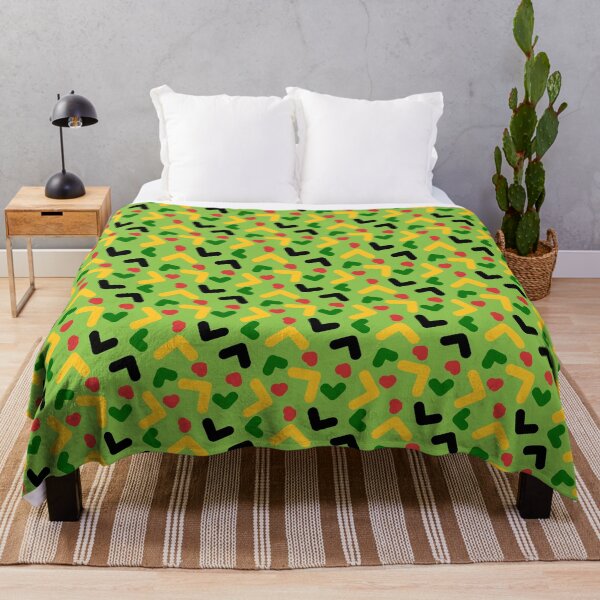 Item preview, Love Hearts Colorful Rasta Themed Memphis Pattern designed and sold by EvergreenMotifs.