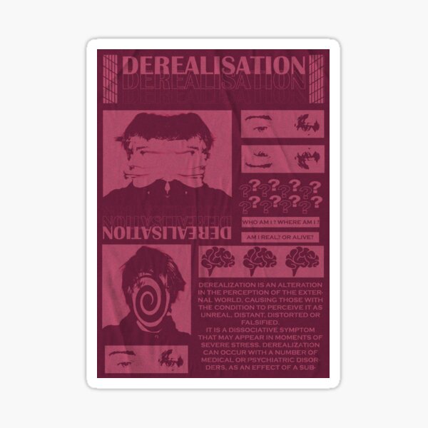 Item preview, derealisation graphic poster  designed and sold by 3mzzdesignzz.