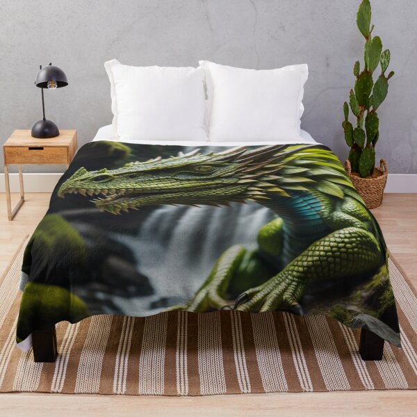 Item preview, Alluring Green Dragon In Enchanted Forest designed and sold by EnchantedVista.