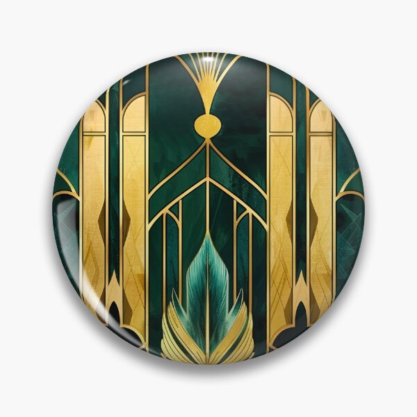 Item preview, Luxurious Aesthetic, Gatsby Glamour Dark Green Gold designed and sold by Vic Torys ☆.