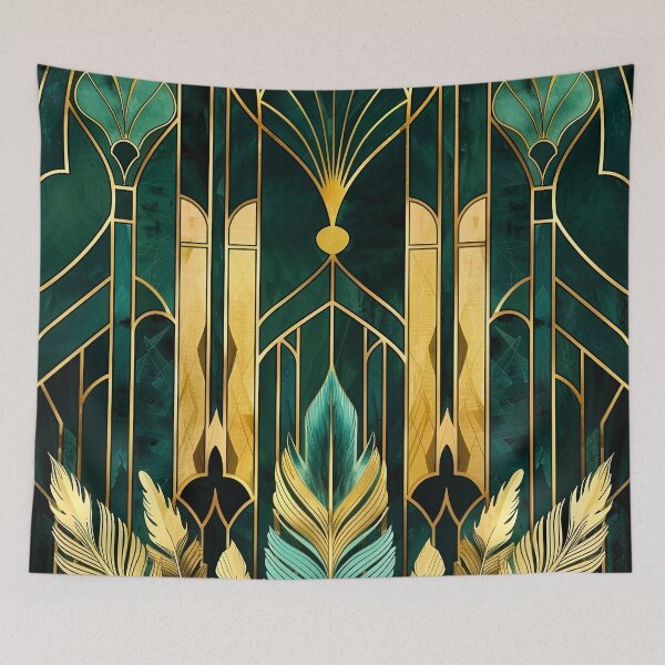 Item preview, Luxurious Aesthetic, Gatsby Glamour Dark Green Gold designed and sold by Vic Torys ☆.