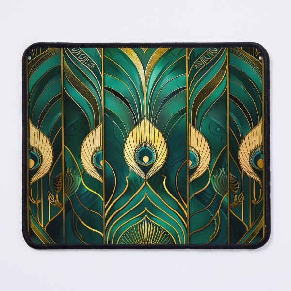 Item preview, Luxurious Pattern, Gatsby Glamour Dark Green Gold designed and sold by Vic Torys ☆.