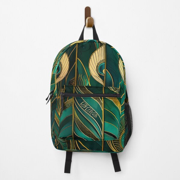 Item preview, Luxurious Pattern, Gatsby Glamour Dark Green Gold designed and sold by Vic Torys ☆.