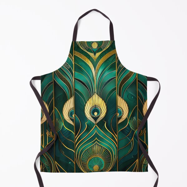 Item preview, Luxurious Pattern, Gatsby Glamour Dark Green Gold designed and sold by Vic Torys ☆.