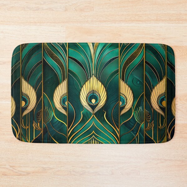 Item preview, Luxurious Pattern, Gatsby Glamour Dark Green Gold designed and sold by Vic Torys ☆.