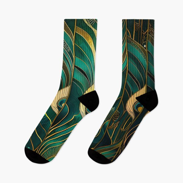 Item preview, Luxurious Pattern, Gatsby Glamour Dark Green Gold designed and sold by Vic Torys ☆.