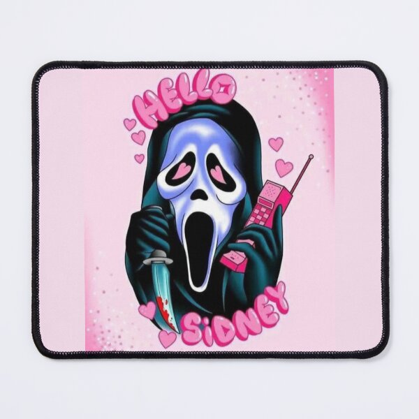 Item preview, Playful Ghostface with Knife and Phone Art Print - Spooky Cute Decor designed and sold by Jennifer Adair.