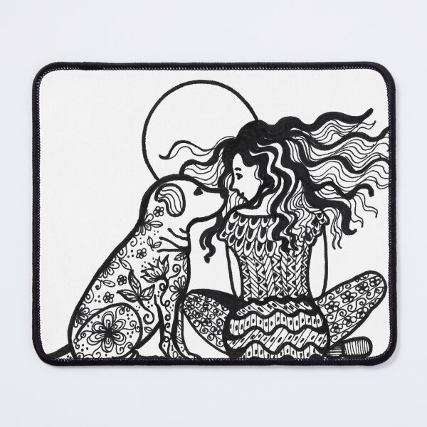 Item preview, Woman and dog designed and sold by bagiolita.